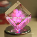 3D Laser Crystal, belle rose en cristal pour des cadeaux ou des faveurs de mariage
